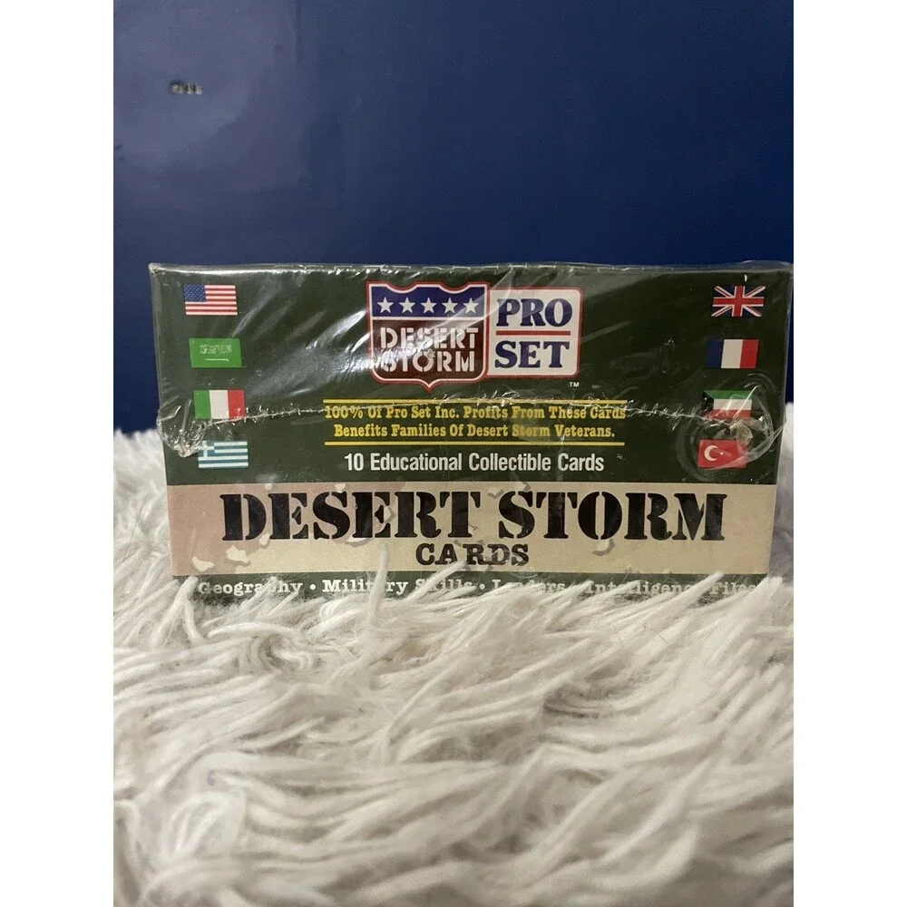 pro set desert storm trading card box military war history english A